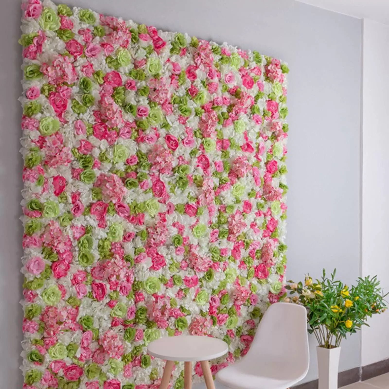 6 STÜCKE Blumenpaneele Künstliche Blumen Wandschirm Romantischer Blumenhintergrund