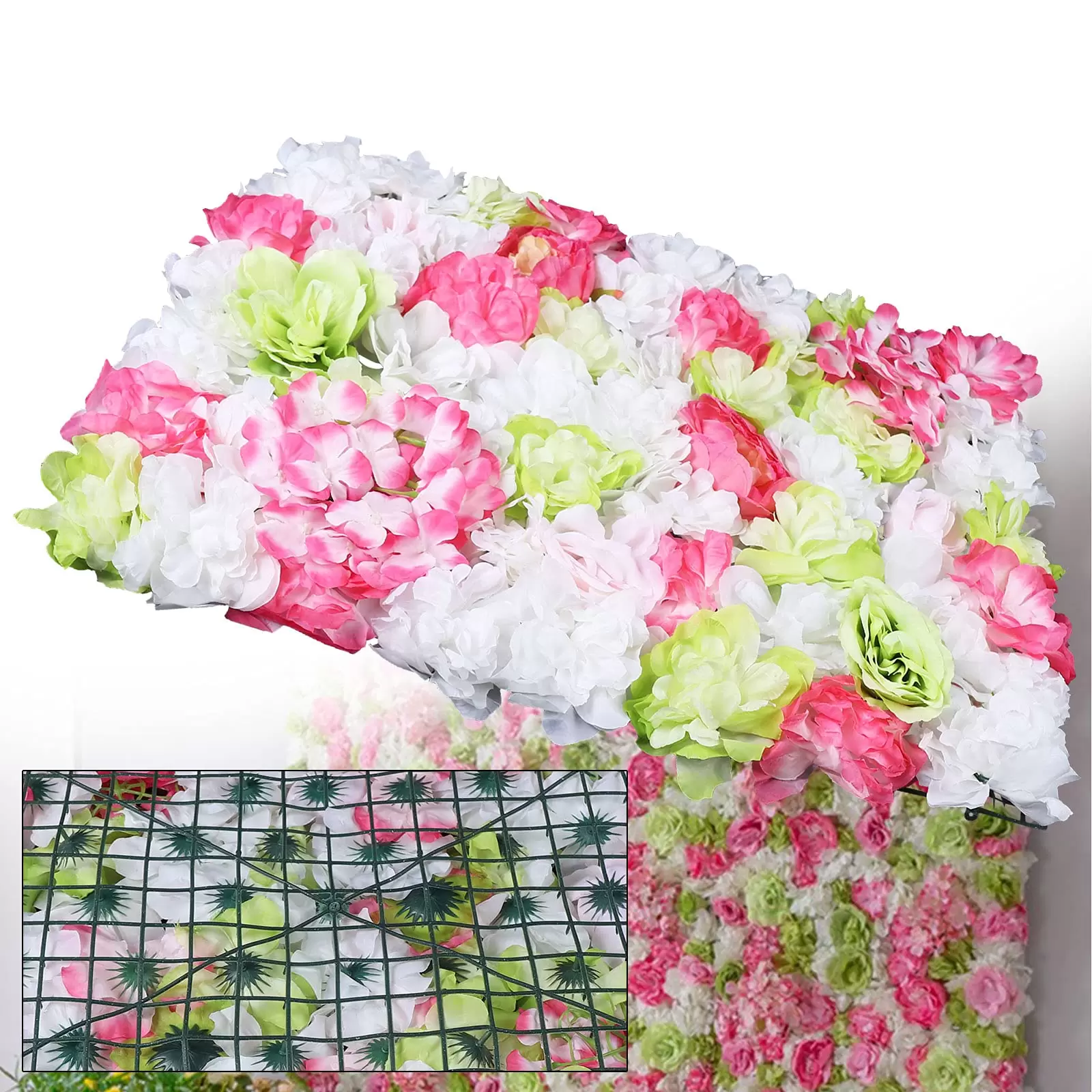 6 STÜCKE Blumenpaneele Künstliche Blumen Wandschirm Romantischer Blumenhintergrund 6 STÜCKE Blumenpaneele Künstliche Blumen Wandschirm Romantischer Blumenhintergrund