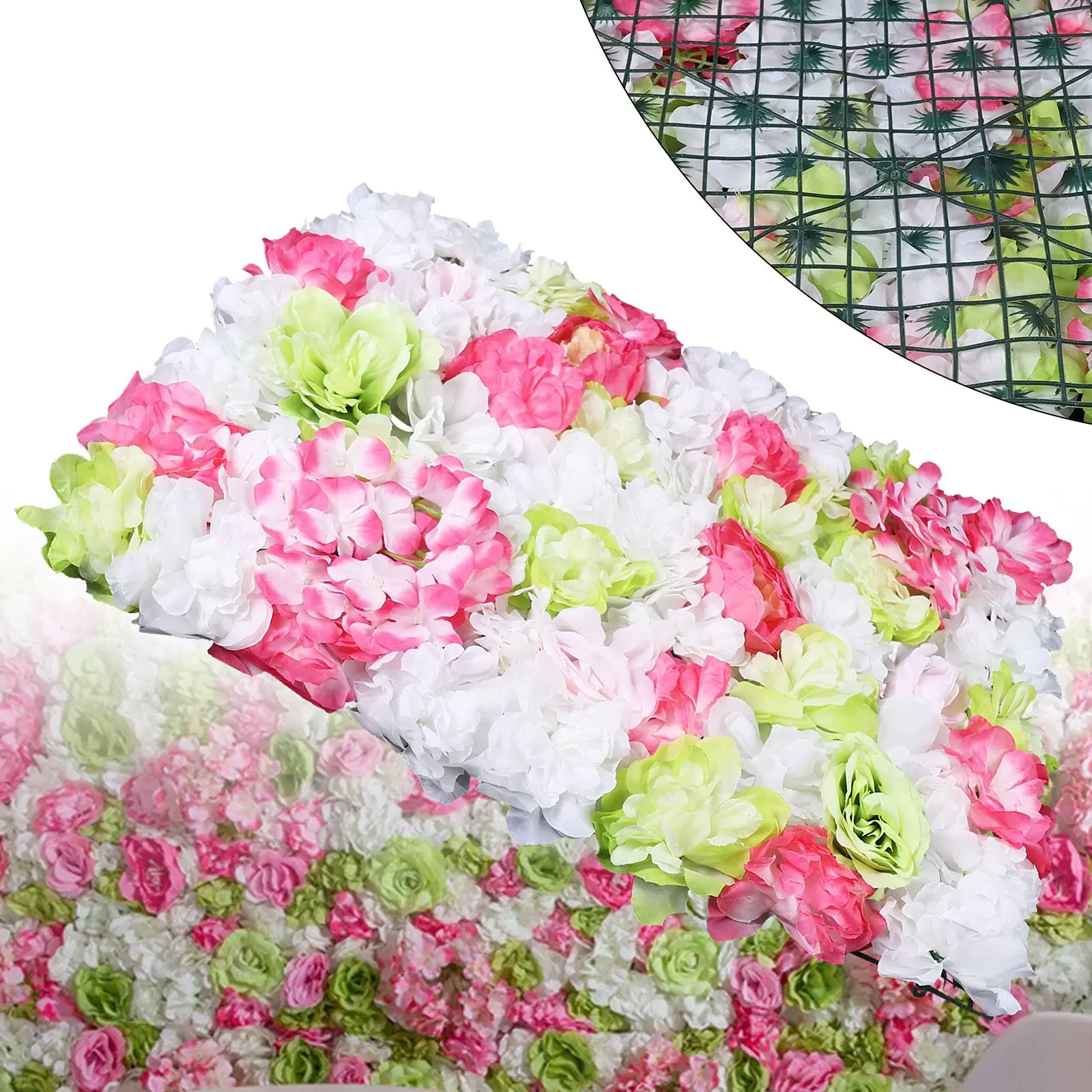 6 STÜCKE Blumenpaneele Künstliche Blumen Wandschirm Romantischer Blumenhintergrund 6 STÜCKE Blumenpaneele Künstliche Blumen Wandschirm Romantischer Blumenhintergrund