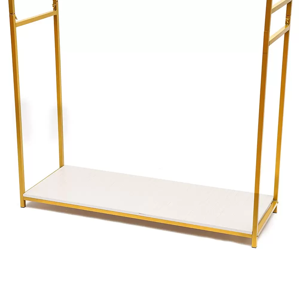 Kleiderständer Stabile Garderobenständer Metall Freistehender Kleiderbügel mit unterem Lagerregal (190*120cm) Kleiderständer Stabile Garderobenständer Metall Freistehender Kleiderbügel mit unterem Lagerregal (190*120cm)