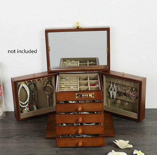 Schmuckkästen Retro Holz 5 Layers Schmuckschatulle Mit Schublade