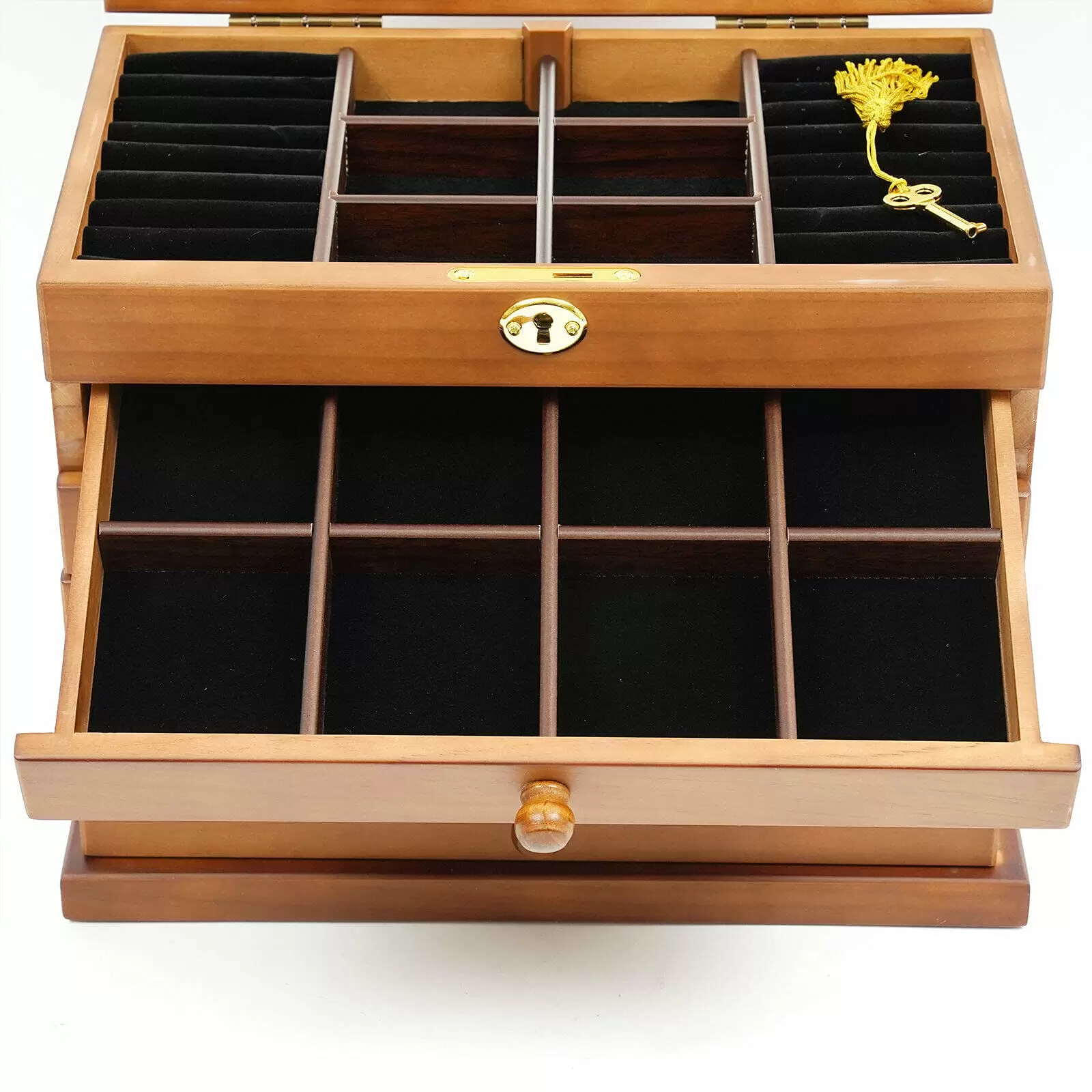 6 Ebenen Schmuckschränke Schmuck Aufbewahrungsbox Für Armbänder Halskette Ringe
