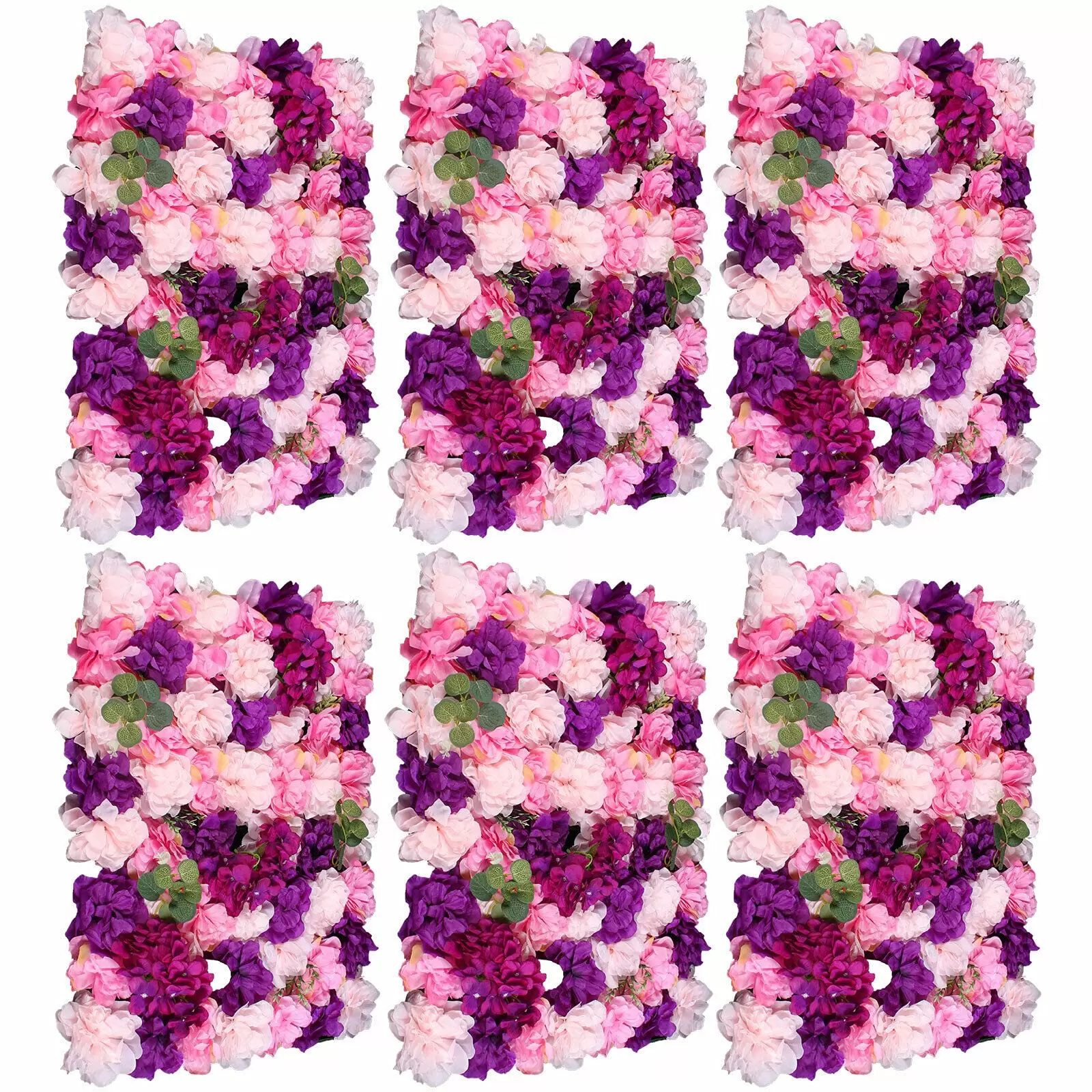 6Pcs 40*60cm Künstliche Blumen Säule Wand Kunstblumen Panel