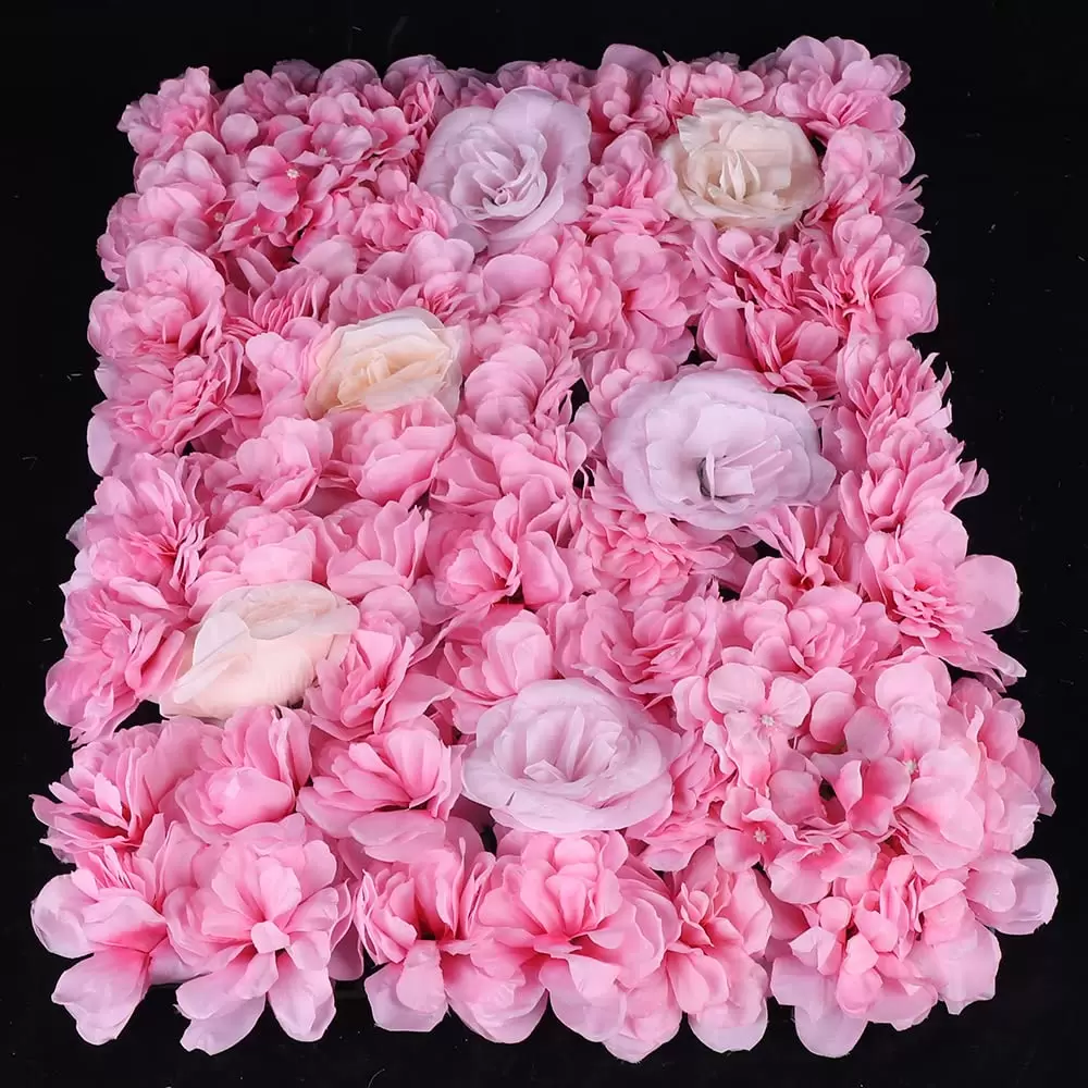 12x künstliche Blumenwand Rosenwand, DIY Hochzeitsstraße Hintergrund, Hintergrund künstliche Blumen für Dekoration, Hochzeit, Party