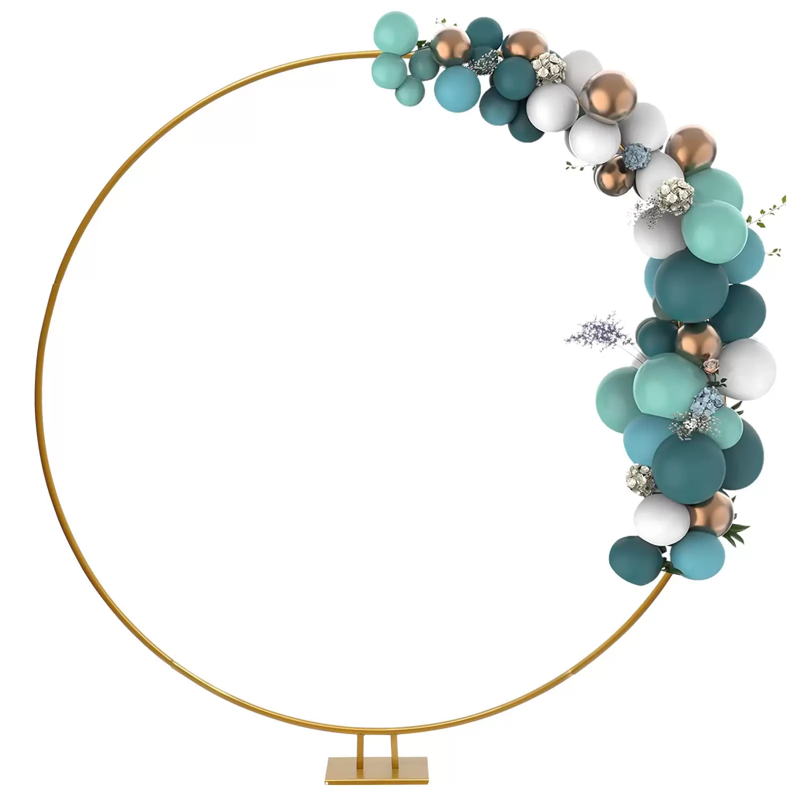 Hochzeitsbogen Metall Runder Ring Ballonbogen 2m Gold Runde Ballon Bögen Blumen Geburtstags Deko Luftballons Girlande Kit