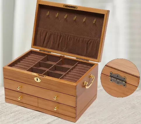 Geschenk 3 Stock Schmuckkästchen Geschenk case Die Uhren Halskette Bo+Haken