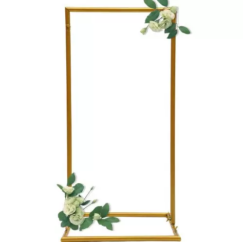 1X0.5M Gold Rosenbögen Hochzeitsbogen Eisen Blumenstand Hochzeit Für Hochzeit, Party, Kinderparty, Geburtstagsfeier Usw