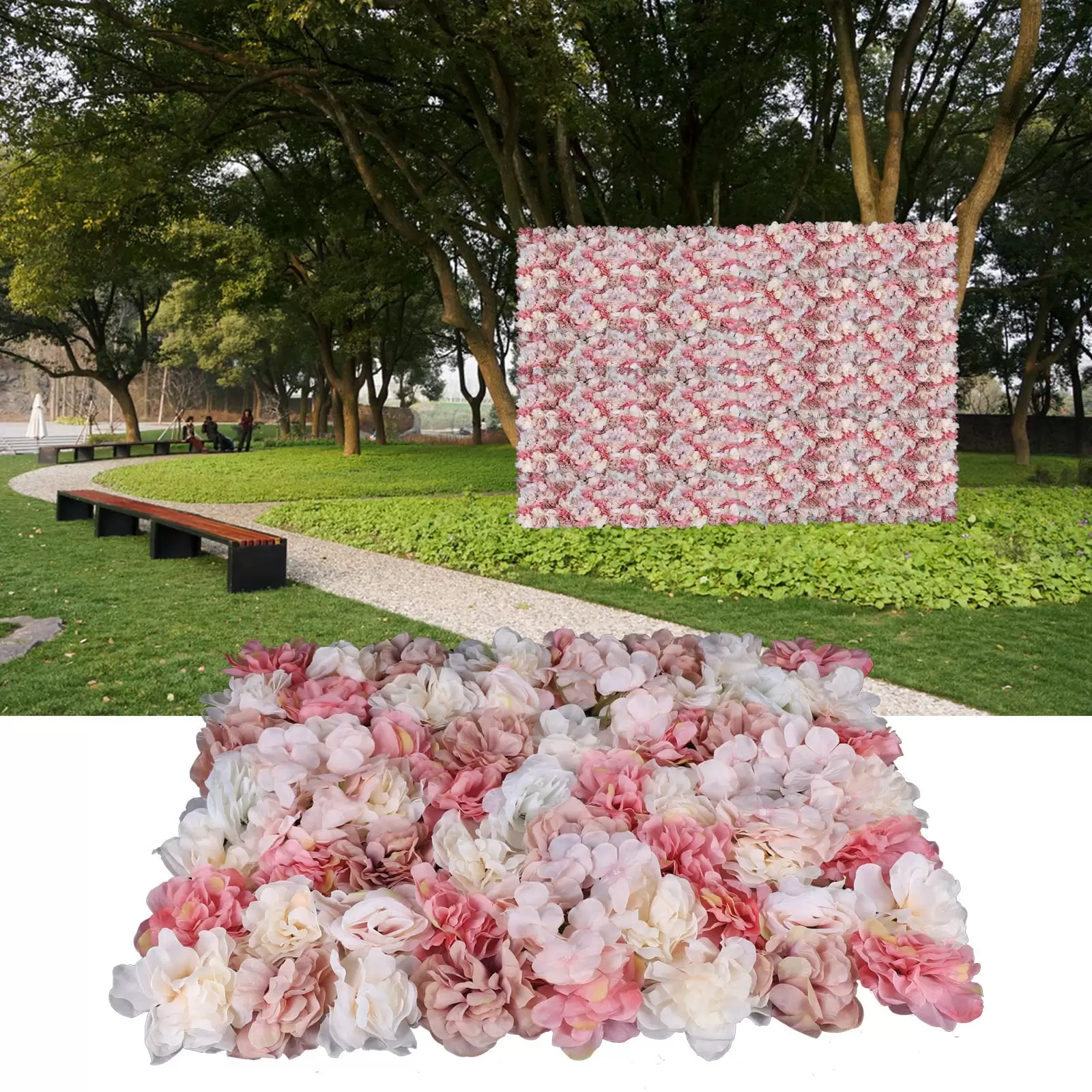 Künstliche Blumen Säule Wand 6X Künstliche Blumenwand Rosenwand DIY Schöne Hintergrunddekoration Künstliche Blumen Säule Wand 6X Künstliche Blumenwand Rosenwand DIY Schöne Hintergrunddekoration