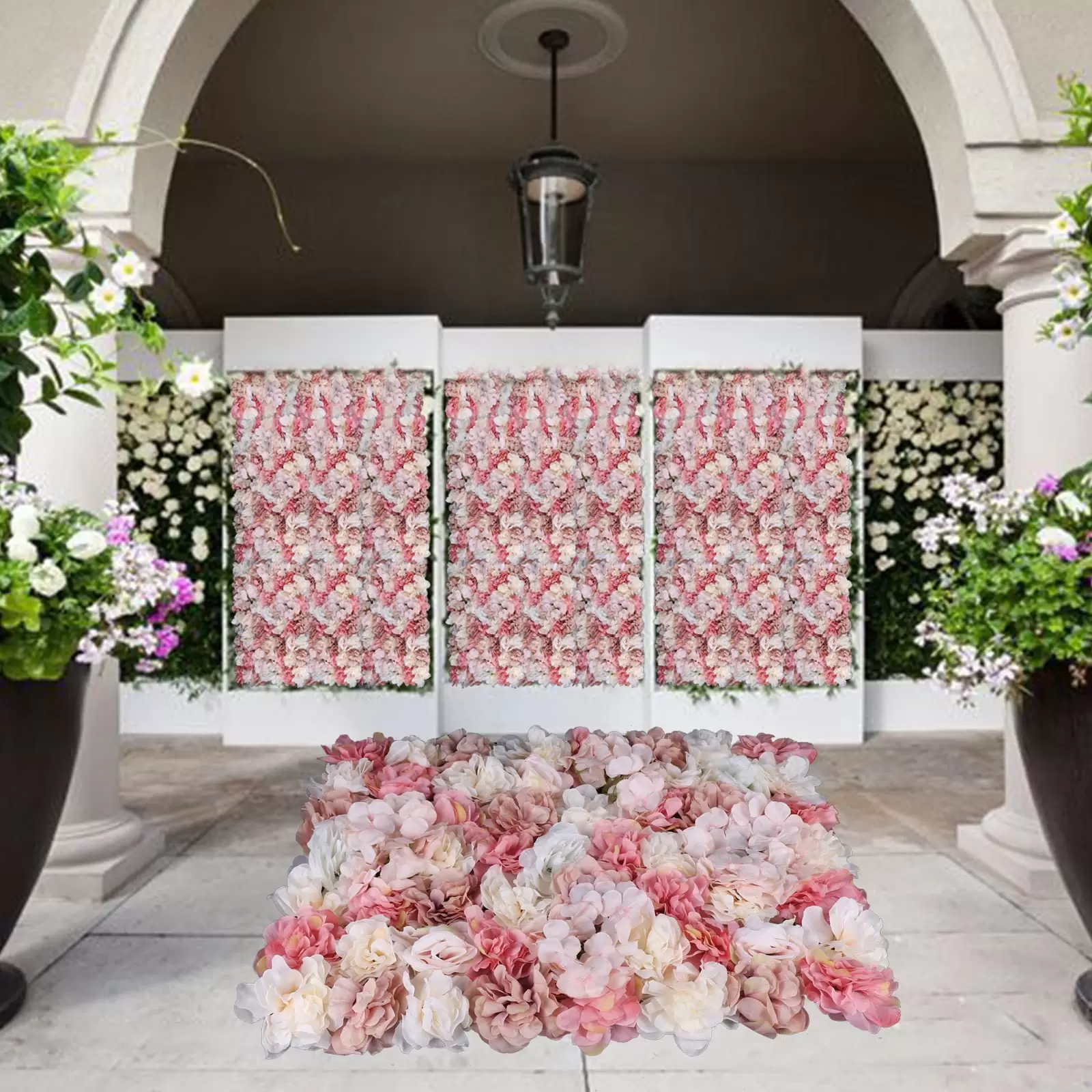 Künstliche Blumen Säule Wand 6X Künstliche Blumenwand Rosenwand DIY Schöne Hintergrunddekoration Künstliche Blumen Säule Wand 6X Künstliche Blumenwand Rosenwand DIY Schöne Hintergrunddekoration