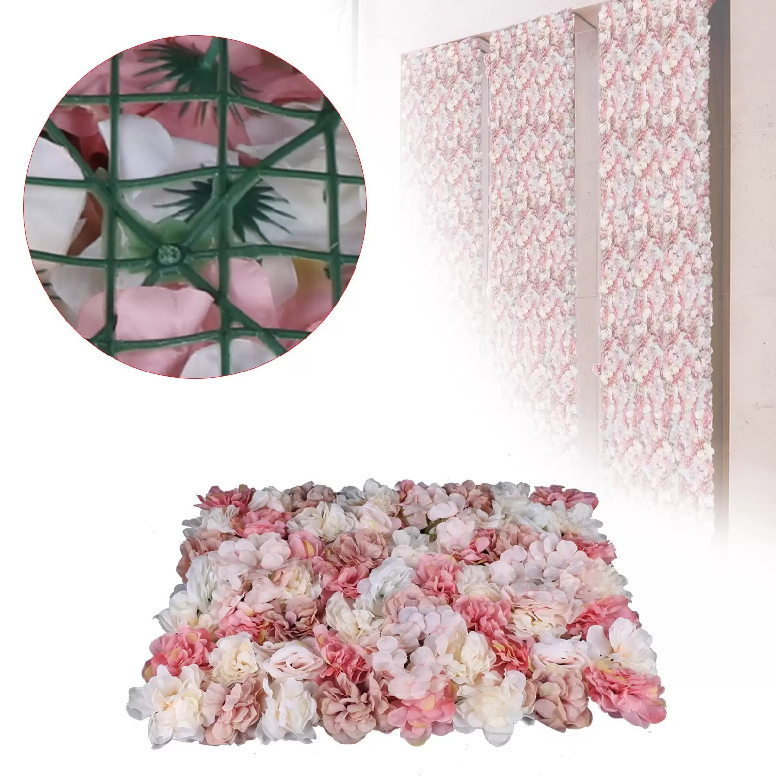 Künstliche Blumen Säule Wand 6X Künstliche Blumenwand Rosenwand DIY Schöne Hintergrunddekoration Künstliche Blumen Säule Wand 6X Künstliche Blumenwand Rosenwand DIY Schöne Hintergrunddekoration