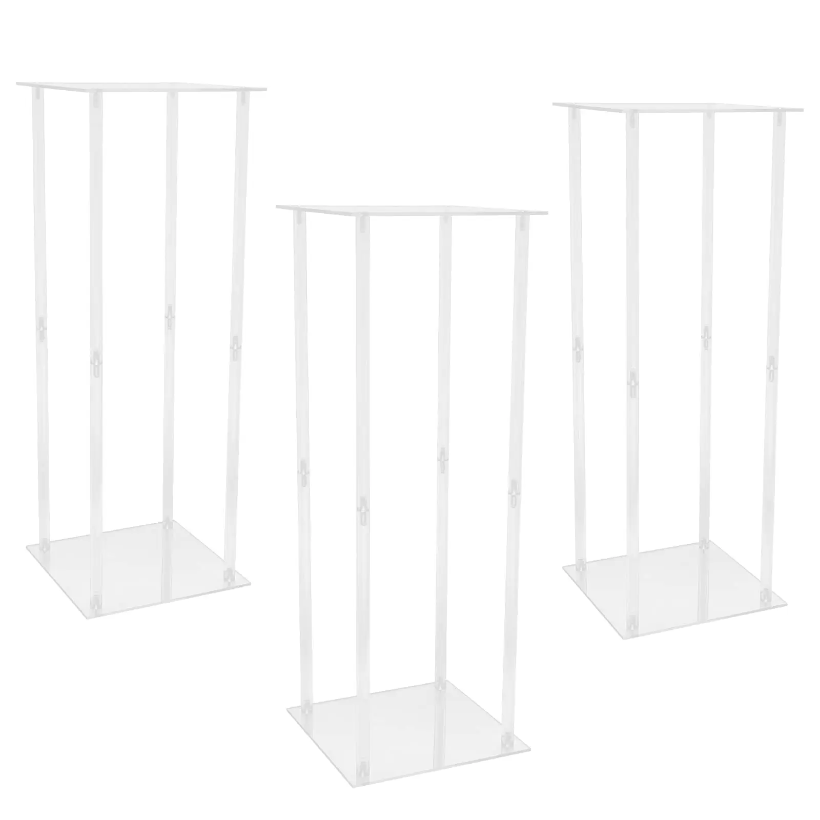 Acrylvasen Hochzeit Mittelstücke für Tische, Hochzeitsvase Säule, Klare Säulen Blumenständer