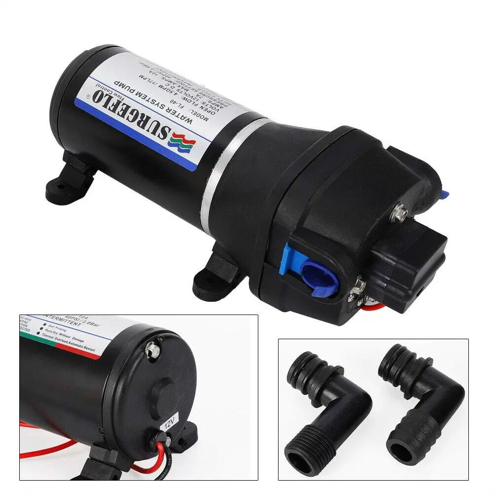 40PSI Wasserpumpe Selbstansaugend 17L/min Hochdruckpumpe DC 12V Circulation Booster Pumpe
