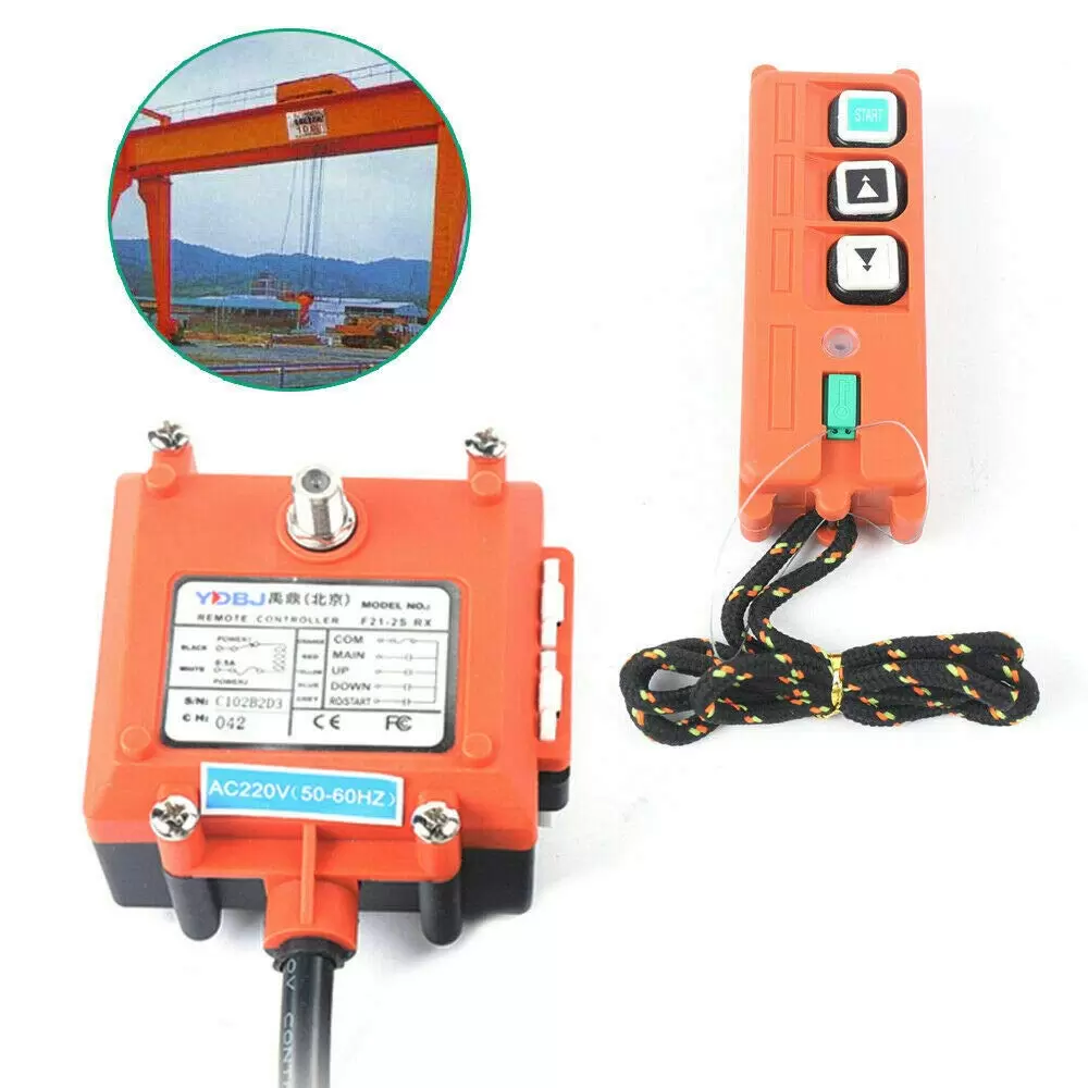 F21-2S 220V Drahtlose Kran Funkfernbedienung IP65 Industrie Doppel Emitter Electric Hoist