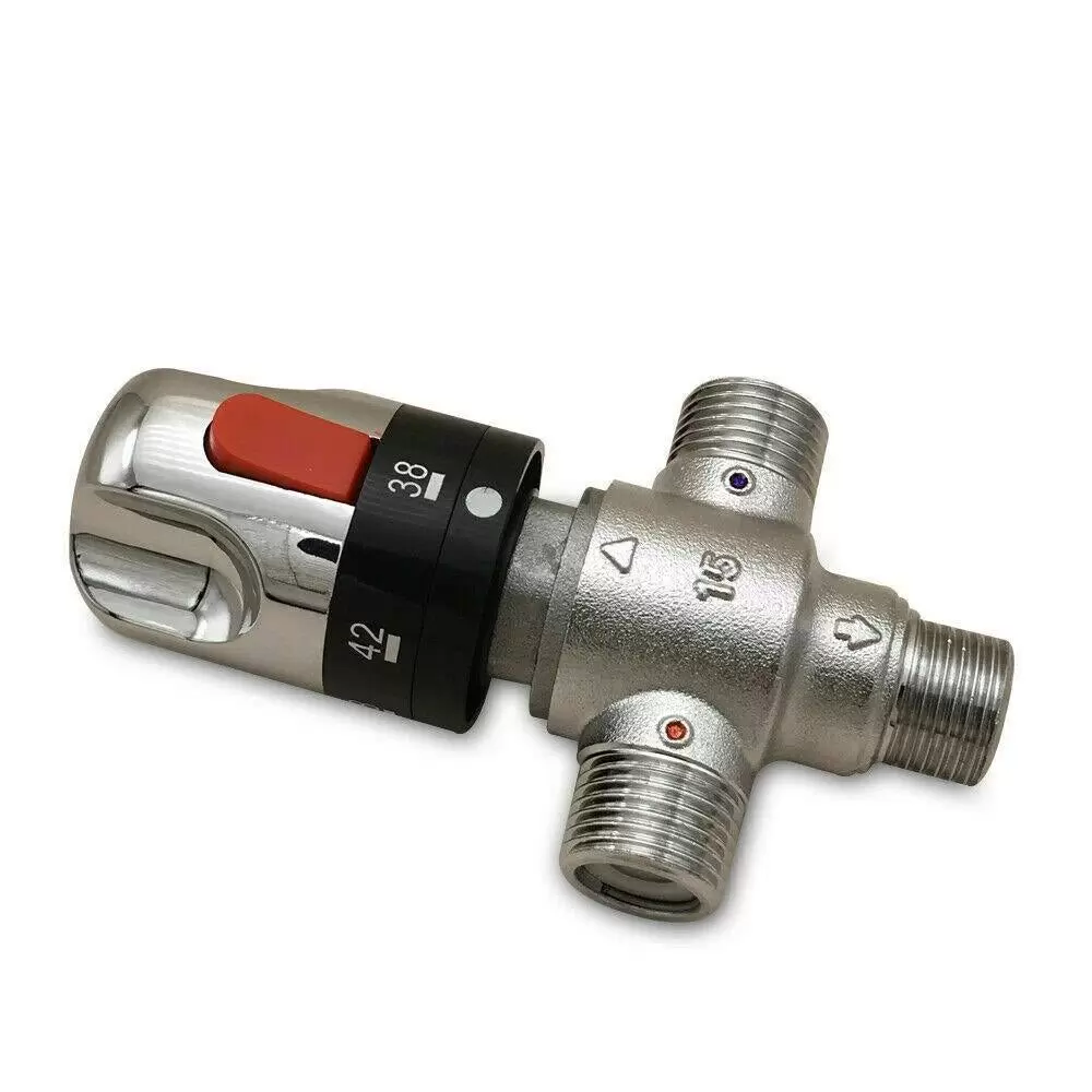3 Wege Heiß Kaltwasser Mischventil Thermostatisch Thermostat KontrolleTemperatur