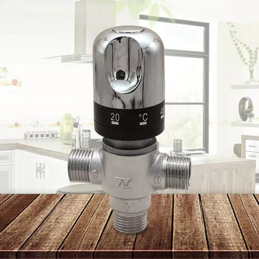 3 Wege Heiß Kaltwasser Mischventil Thermostatisch Thermostat KontrolleTemperatur