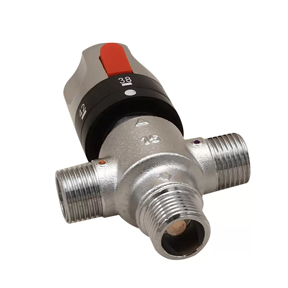 3 Wege Heiß Kaltwasser Mischventil Thermostatisch Thermostat KontrolleTemperatur