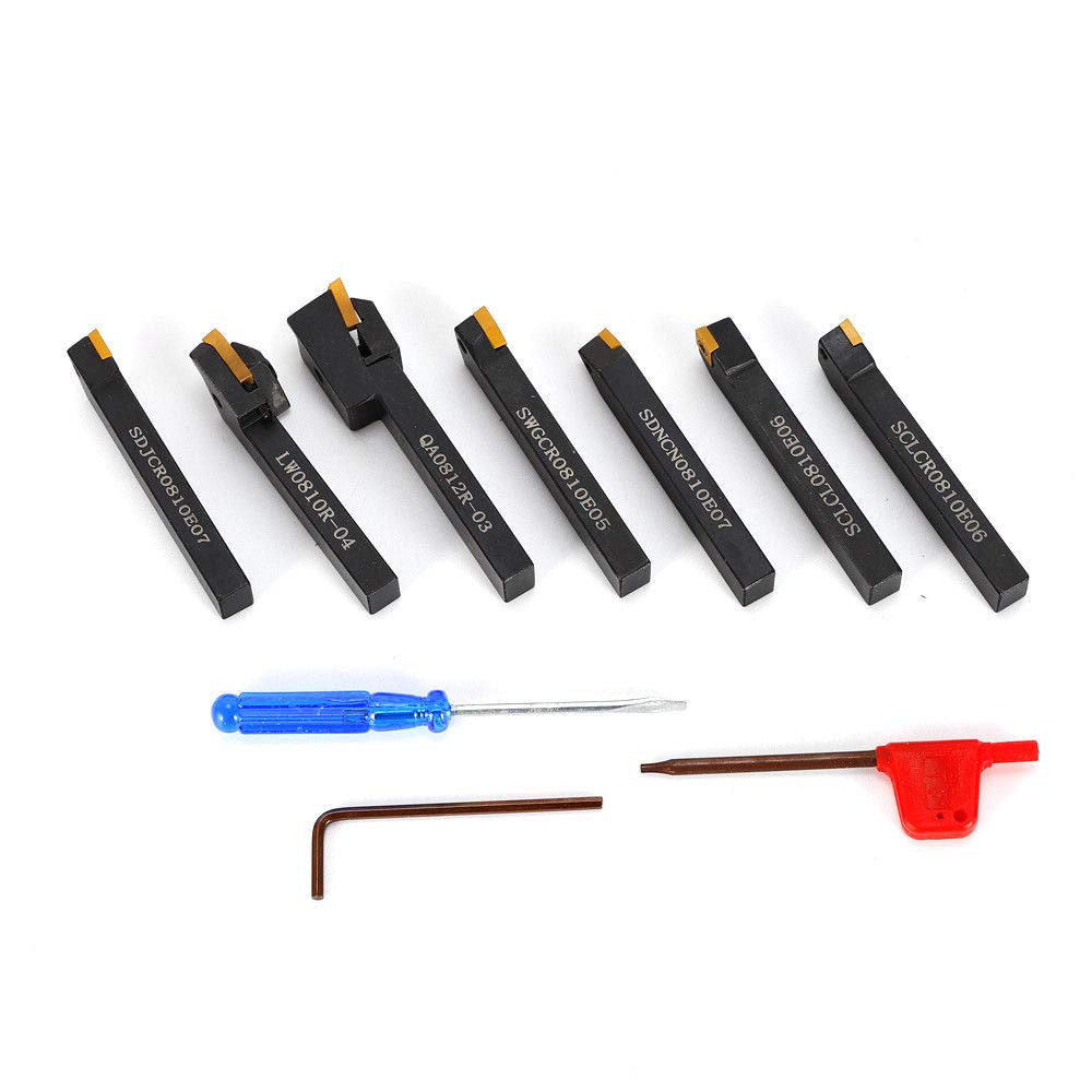 7-teiliges CNC Drehwerkzeug 8 mm Drehmeissel Drehstahl Drehmeißel Set für Drehmaschine