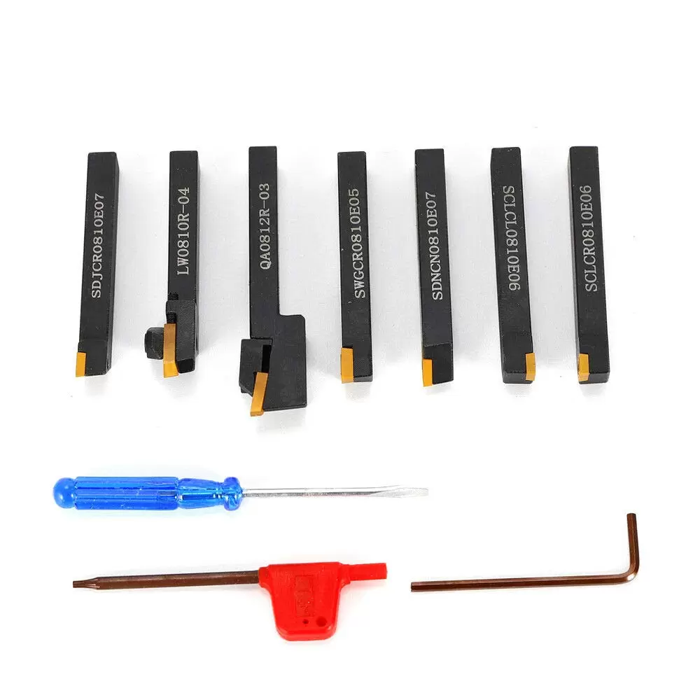7-teiliges CNC Drehwerkzeug 8 mm Drehmeissel Drehstahl Drehmeißel Set für Drehmaschine 7-teiliges CNC Drehwerkzeug 8 mm Drehmeissel Drehstahl Drehmeißel Set für Drehmaschine