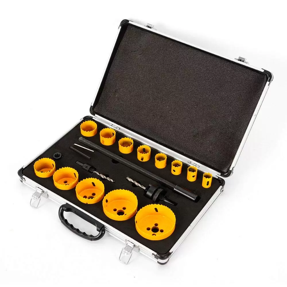 Lochsägen-Kit 17x Bimetall Dosenbohrer Bohrkronen HSS Lochsäge Drill Werkzeug Lochsägen-Kit 17x Bimetall Dosenbohrer Bohrkronen HSS Lochsäge Drill Werkzeug