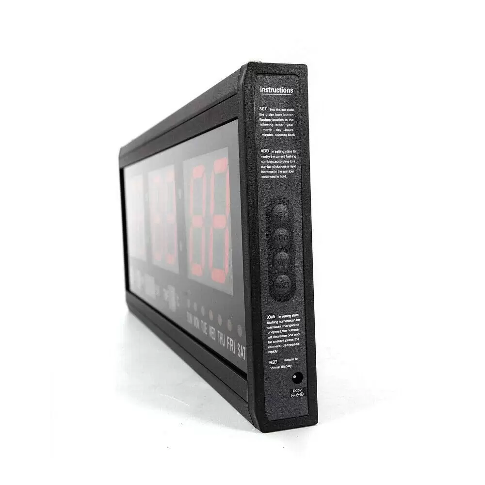 3-Zoll-LED-Wanduhr Digital LED Wanduhr mit Kalender Datum Temperatur Uhr 24-Stunden-Anzeige 3-Zoll-LED-Wanduhr Digital LED Wanduhr mit Kalender Datum Temperatur Uhr 24-Stunden-Anzeige
