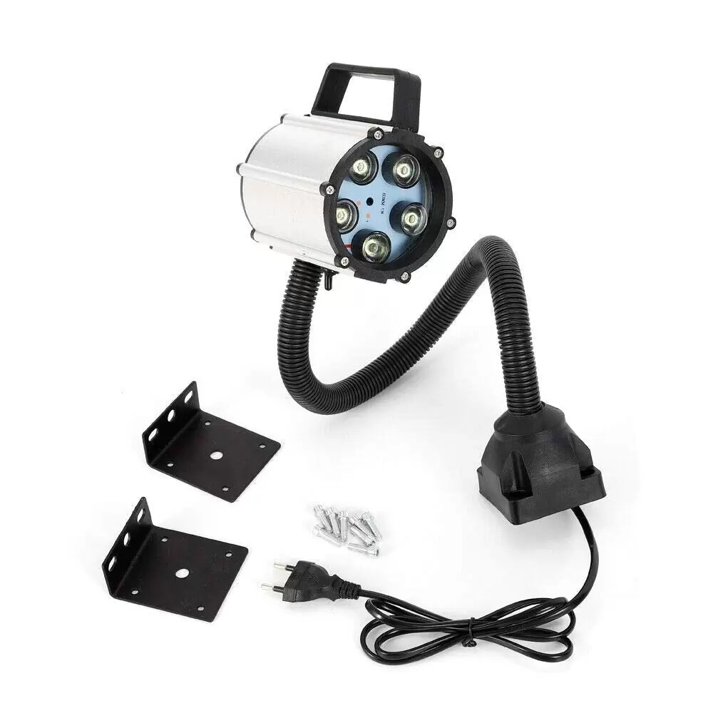 Flexibles Schwanenhals Licht, 5W LED Drehmaschine Lampe Arbeitslicht Wasserdicht Arm Licht mit Feste/Magnetic Base (Feste Basis)