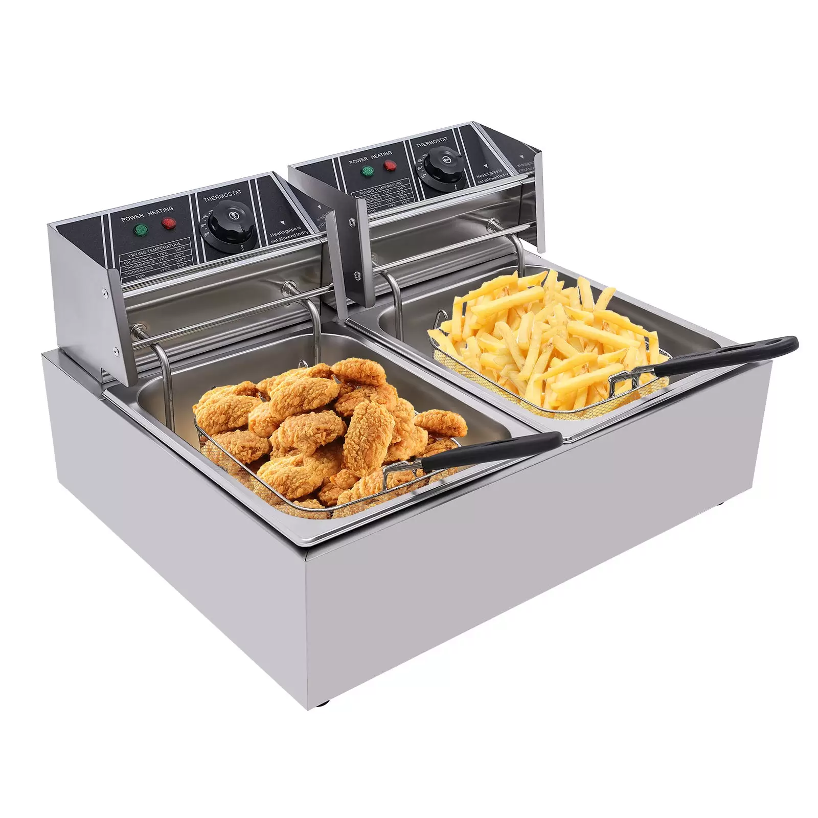 6 L + 6 L Commercial Elektro-Fritteusen Doppelfritteuse Edelstahl Fritteuse Maschine 5000 W 220 V Fat Chip Frittierte Maschine 6 L + 6 L Commercial Elektro-Fritteusen Doppelfritteuse Edelstahl Fritteuse Maschine 5000 W 220 V Fat Chip Frittierte Maschine