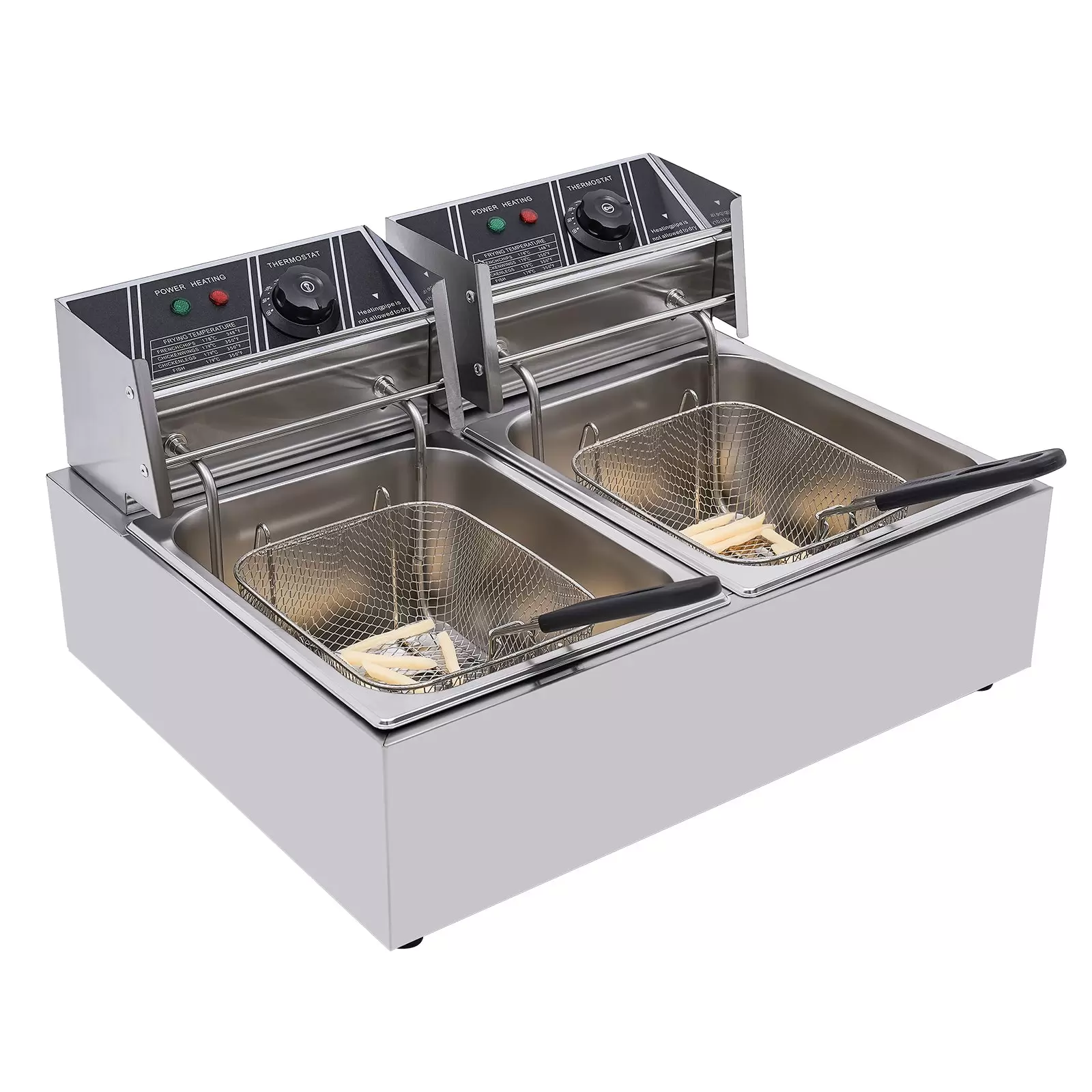 6 L + 6 L Commercial Elektro-Fritteusen Doppelfritteuse Edelstahl Fritteuse Maschine 5000 W 220 V Fat Chip Frittierte Maschine 6 L + 6 L Commercial Elektro-Fritteusen Doppelfritteuse Edelstahl Fritteuse Maschine 5000 W 220 V Fat Chip Frittierte Maschine