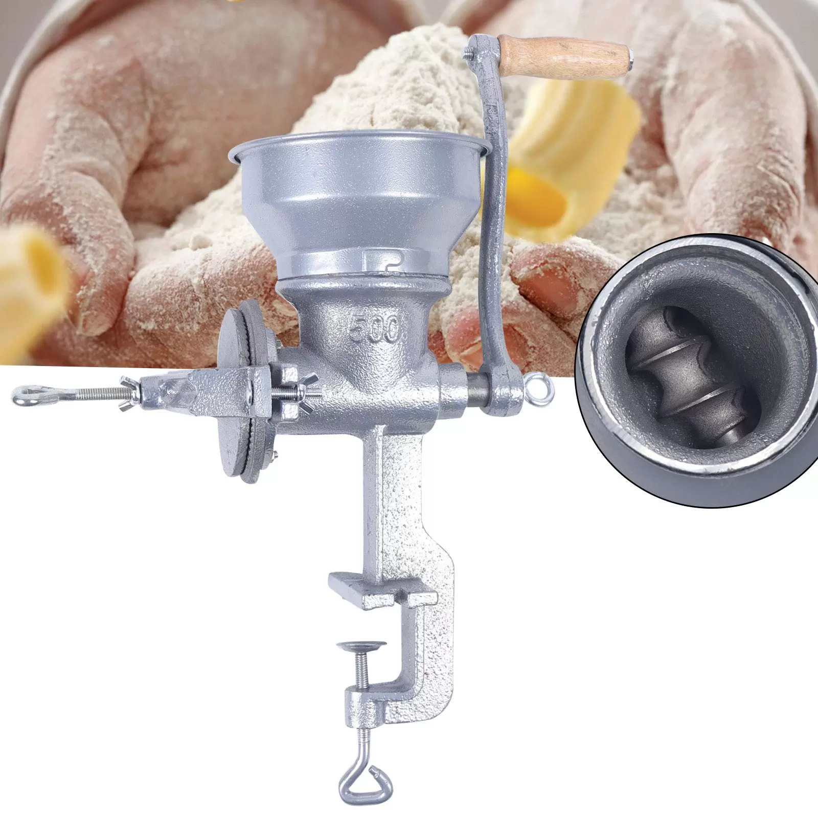 Handgetreidemühle Manuelle Getreidemühle Kaffeemühle Malzmühle Schrotmühle Nussmühle