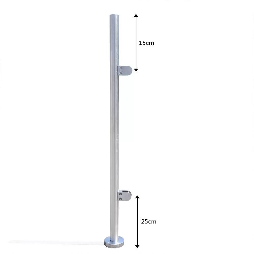110cm Edelstahl 316 Treppengeländer Zaun Balustrade Geländerendpfosten