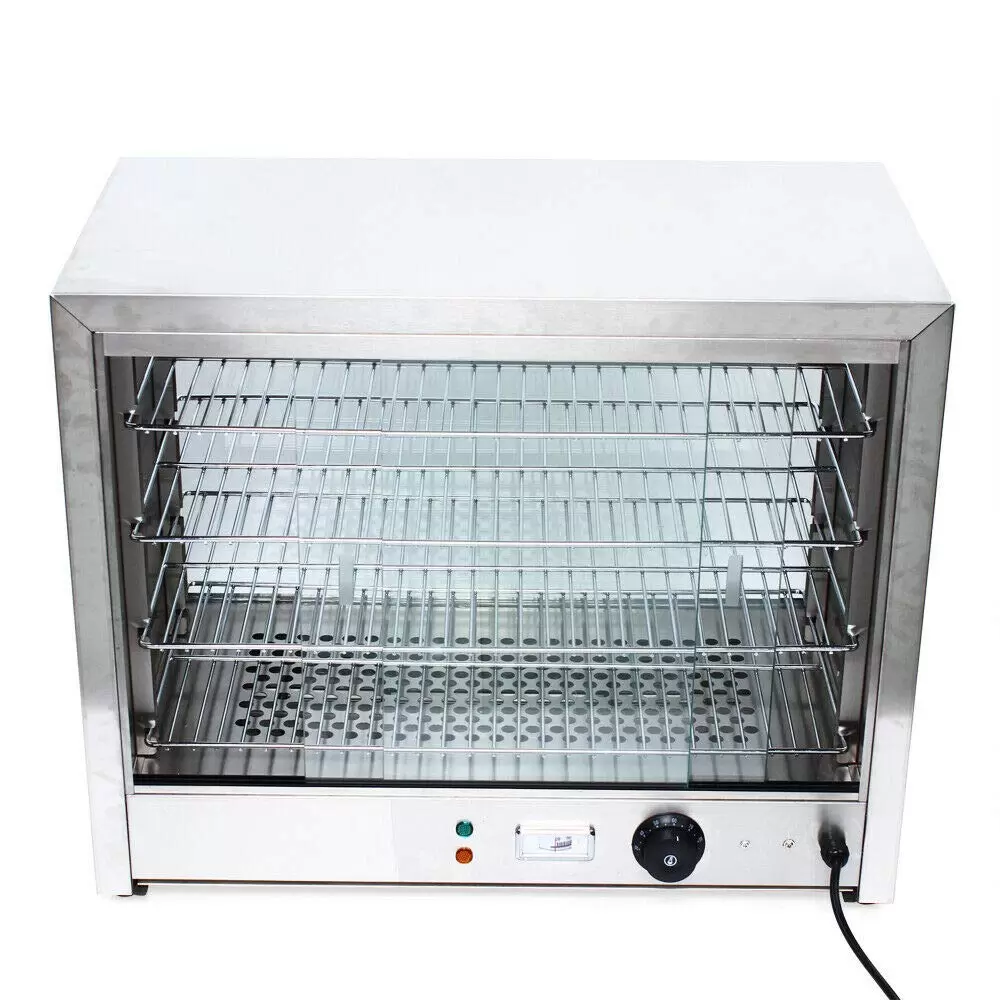 CNCEST 1000W Elektrisch Geschirrwärmer Vitrine 4 Tier Wärmeschau Rostfreier Stahl