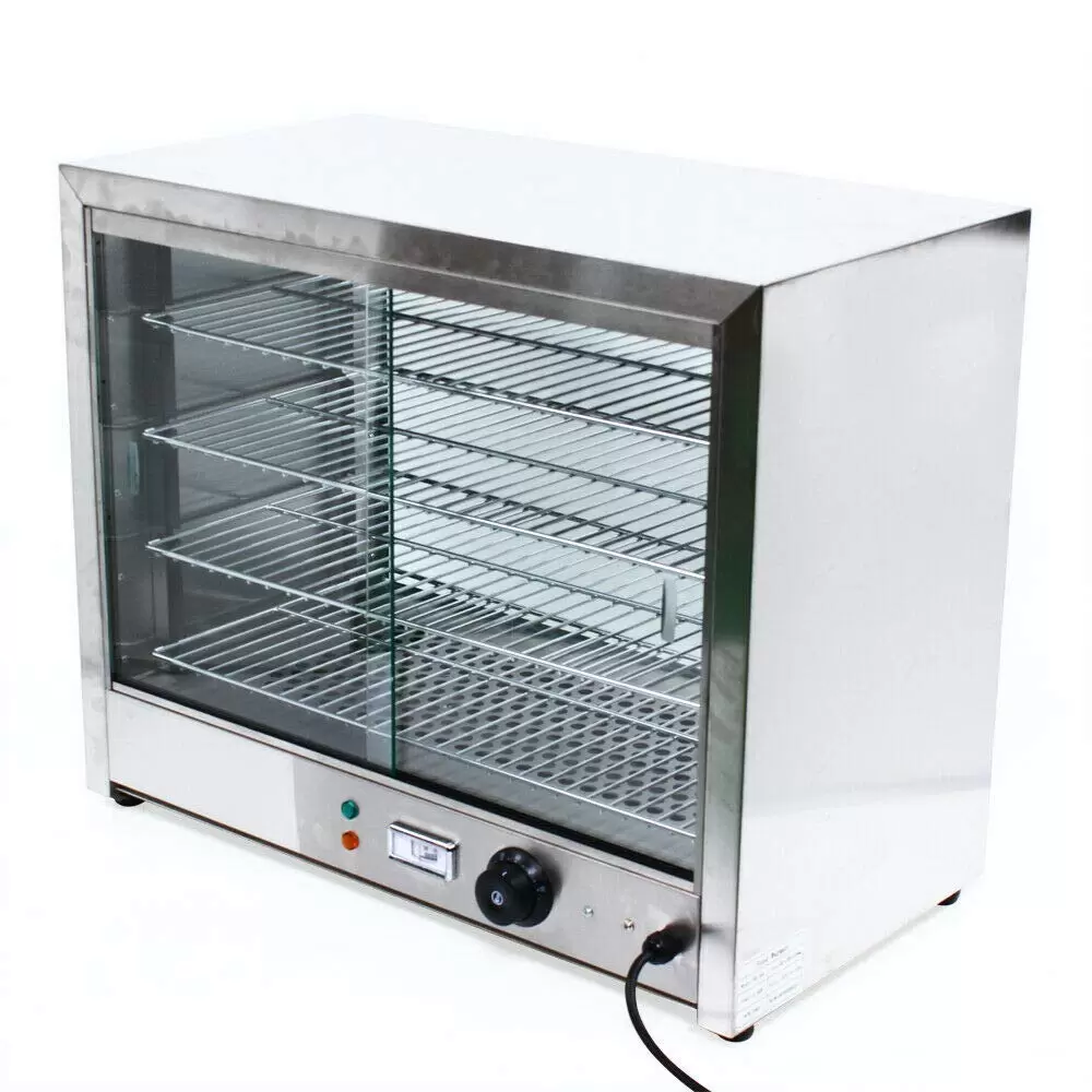 CNCEST 1000W Elektrisch Geschirrwärmer Vitrine 4 Tier Wärmeschau Rostfreier Stahl