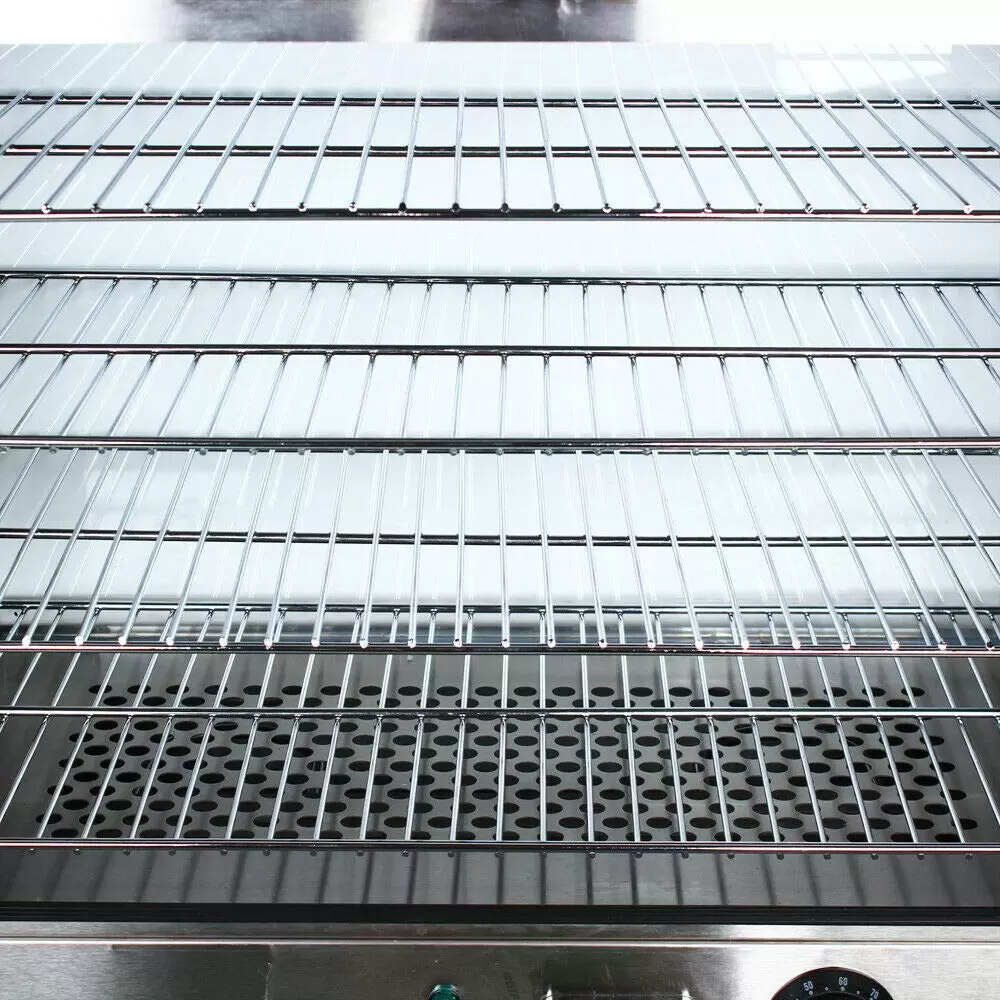 CNCEST 1000W Elektrisch Geschirrwärmer Vitrine 4 Tier Wärmeschau Rostfreier Stahl