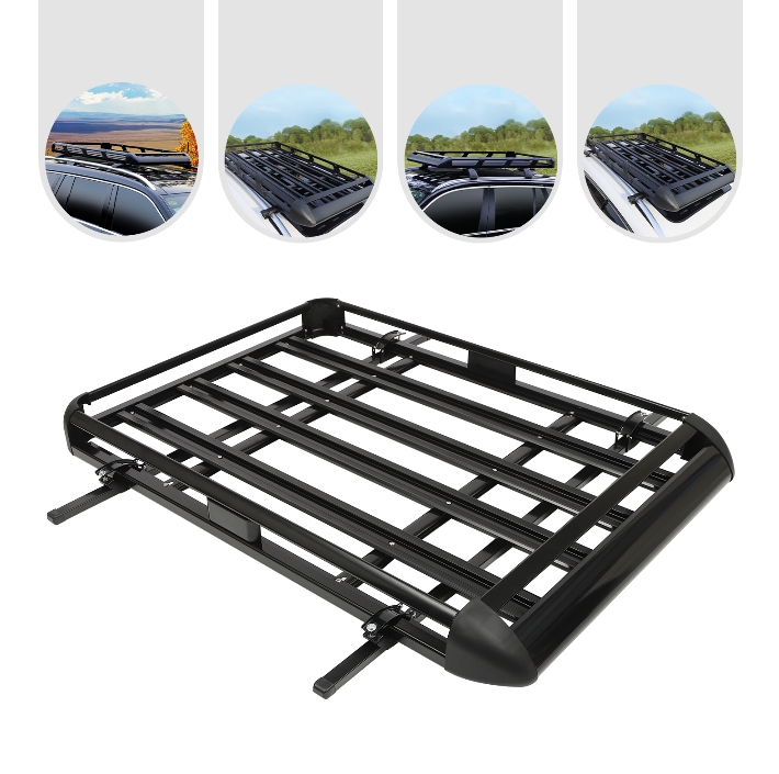 Universal Aluminium Auto Dachträger Dachgepäckträger 140x100cm Schwarz