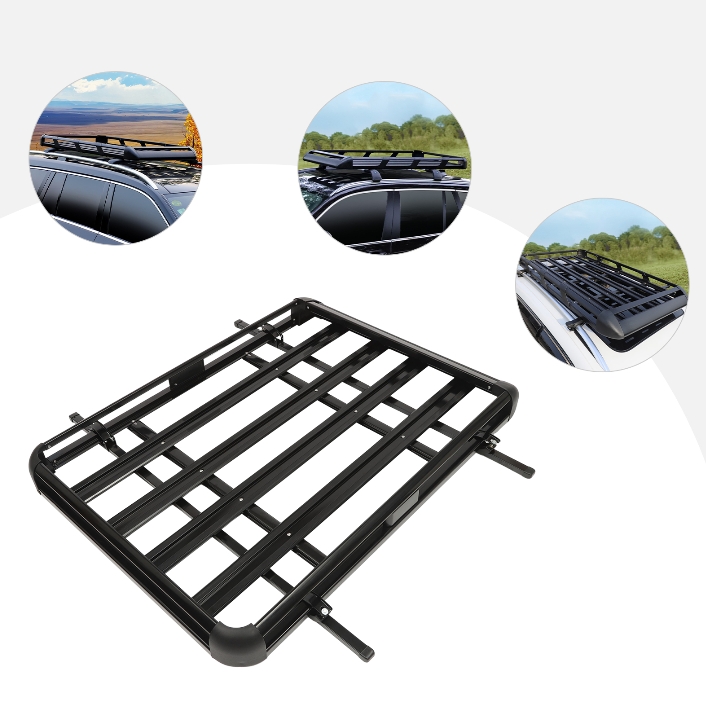 Universal Aluminium Auto Dachträger Dachgepäckträger 140x100cm Schwarz Universal Aluminium Auto Dachträger Dachgepäckträger 140x100cm Schwarz