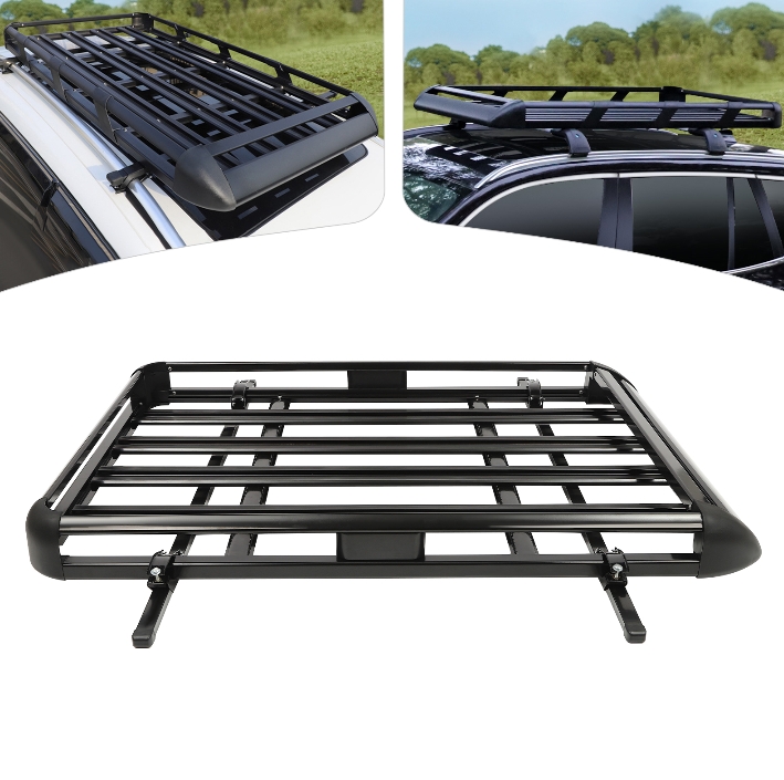 Universal Aluminium Auto Dachträger Dachgepäckträger 140x100cm Schwarz Universal Aluminium Auto Dachträger Dachgepäckträger 140x100cm Schwarz
