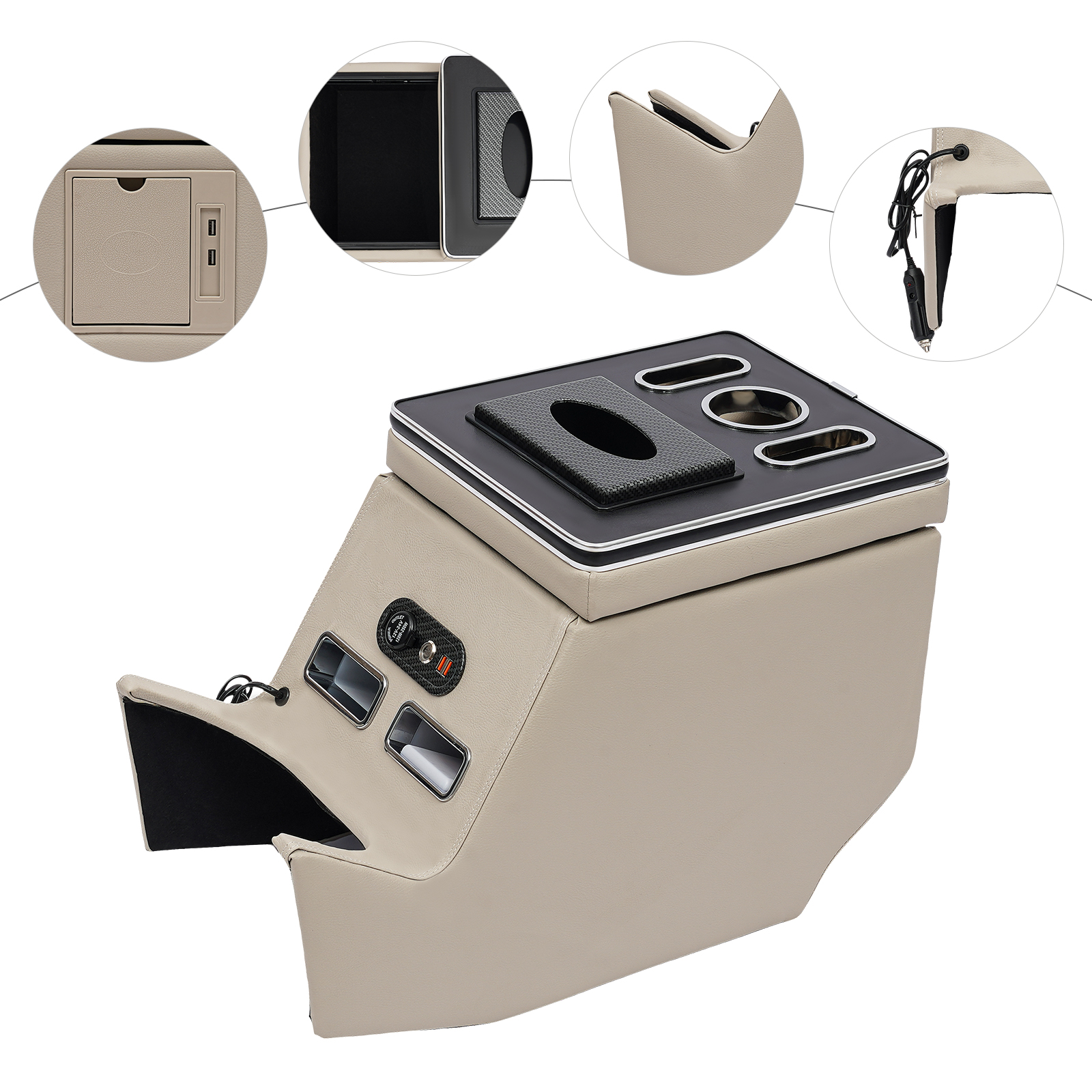 Beige Armlehnenbox für Mercedes Benz