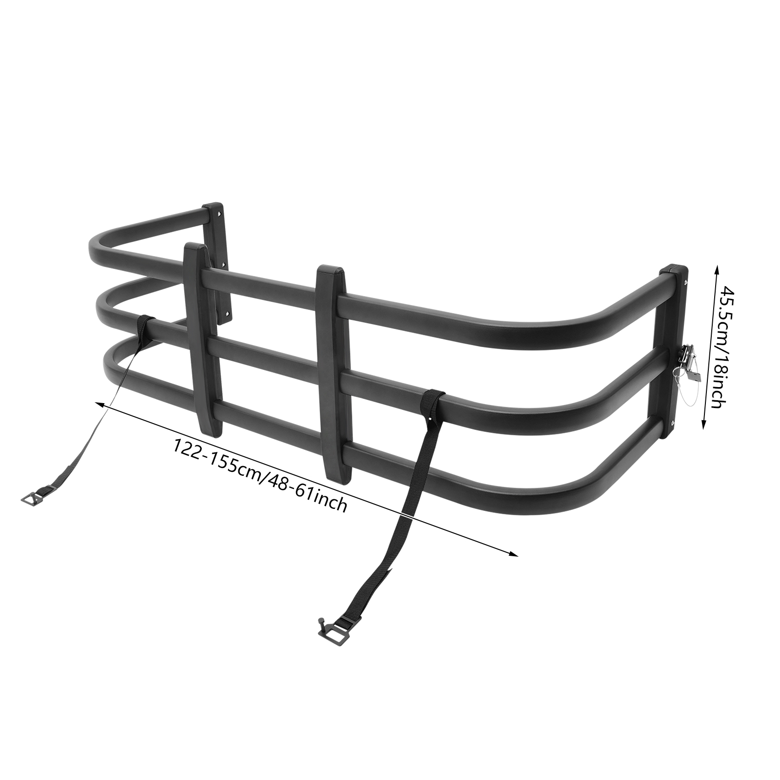 48-61in Adjustable Length Truck Bed Extender, Universal Truck Bed Extender for more Luggage and Gear such as Ladders
