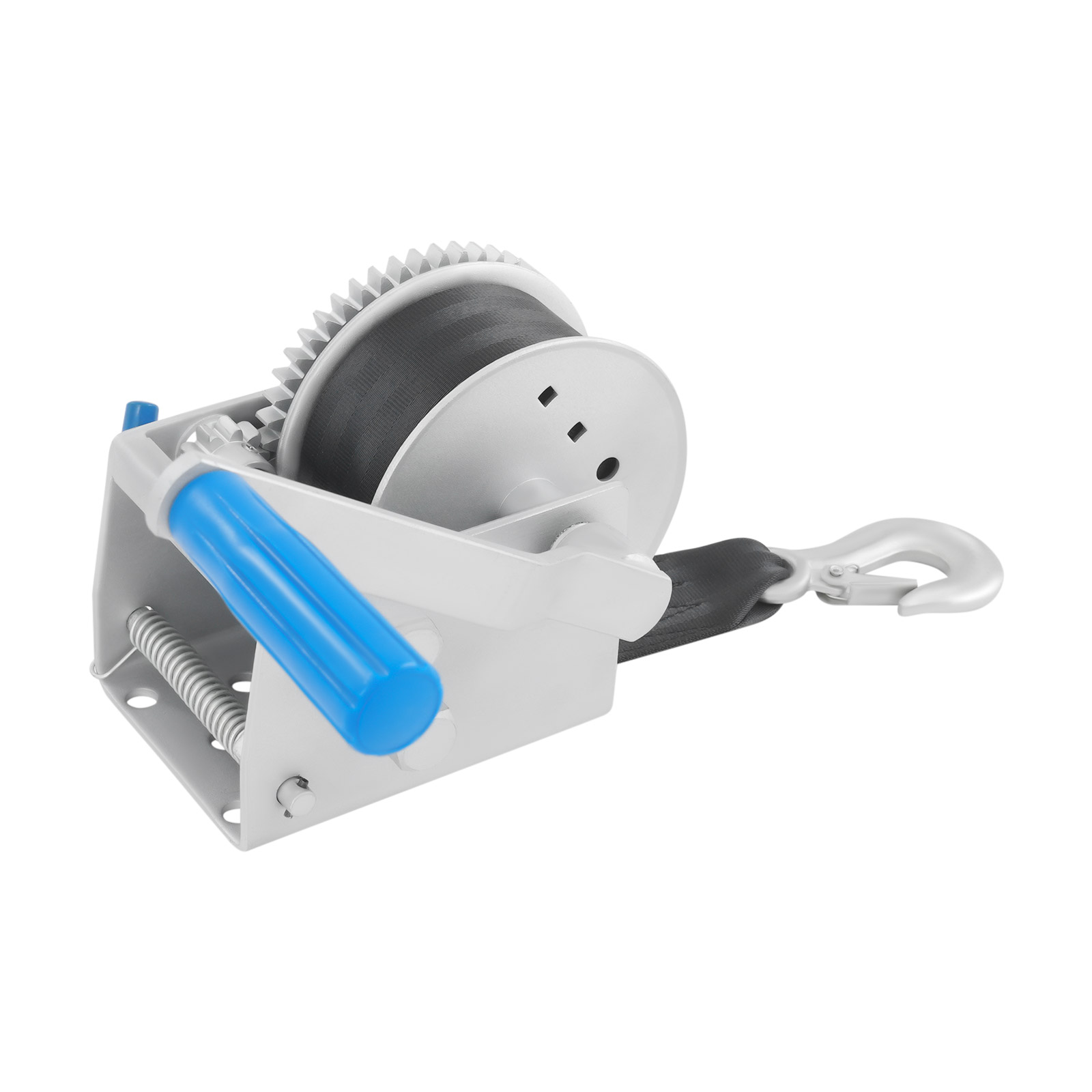 Hand Winch with Dacromet Process, Hand Winch with 3 Gear Ratios, 3300 lbs Hand Winch with Locking Function