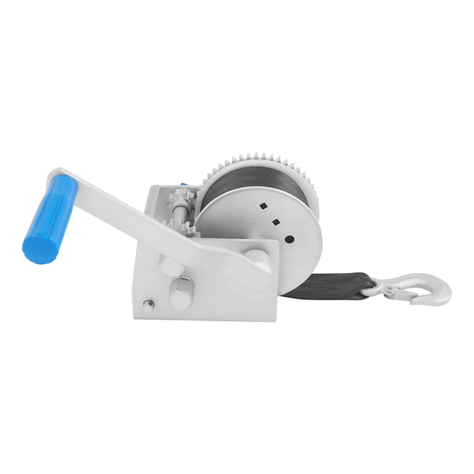 Hand Winch with Dacromet Process, Hand Winch with 3 Gear Ratios, 3300 lbs Hand Winch with Locking Function