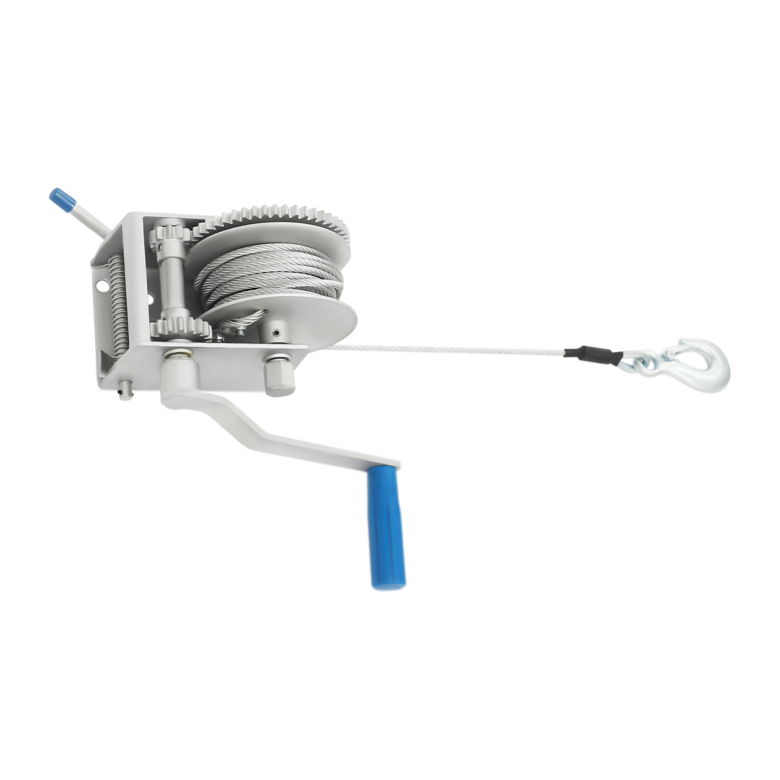 Hand Winch, Hand Winch with 3 Gear Ratios, 2500 lbs Hand Winch with Locking Function