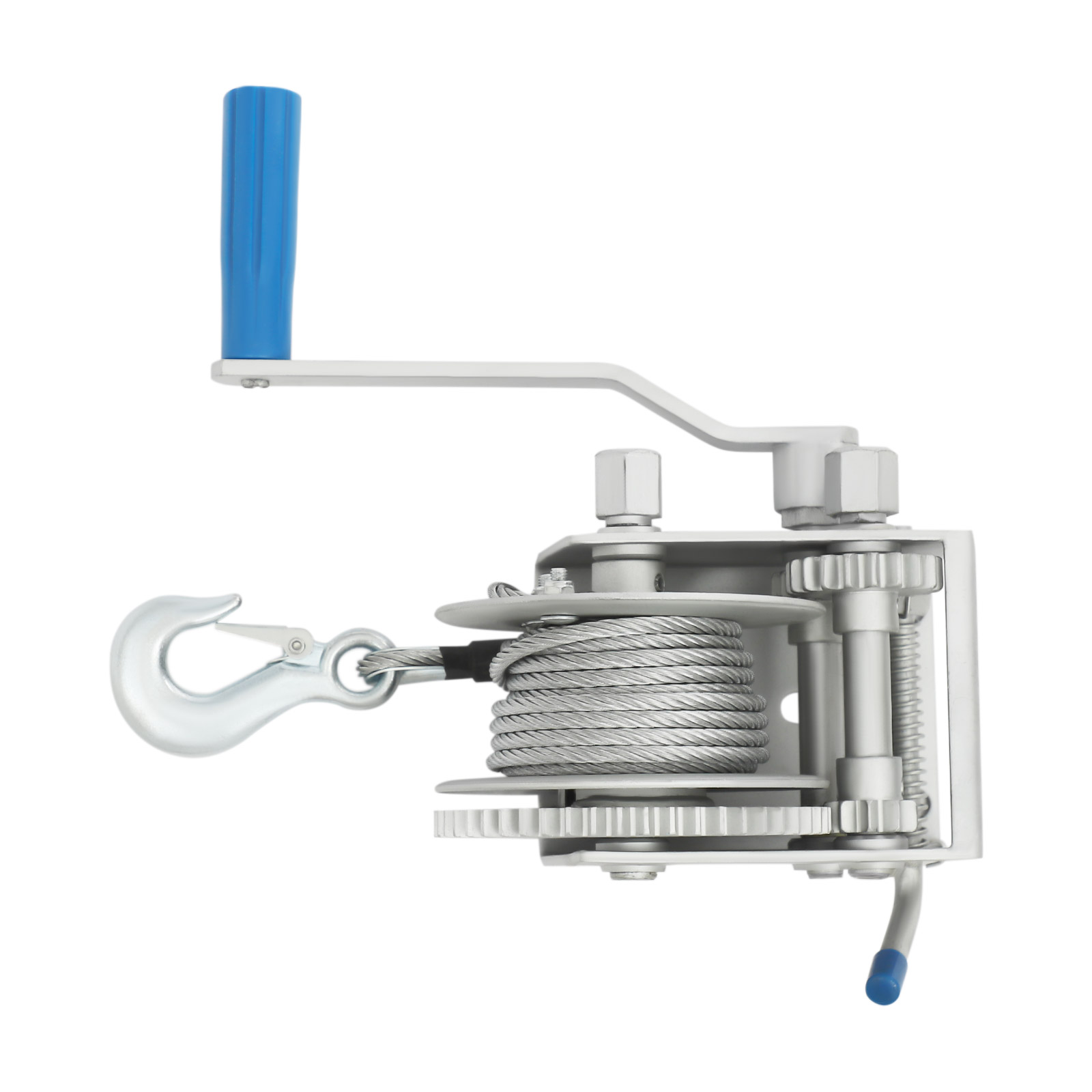Hand Winch, Hand Winch with 3 Gear Ratios, 2500 lbs Hand Winch with Locking Function