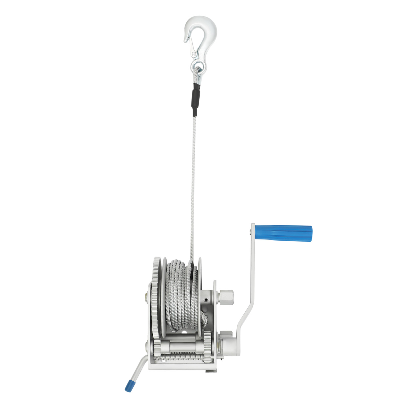 Hand Winch, Hand Winch with 3 Gear Ratios, 2500 lbs Hand Winch with Locking Function