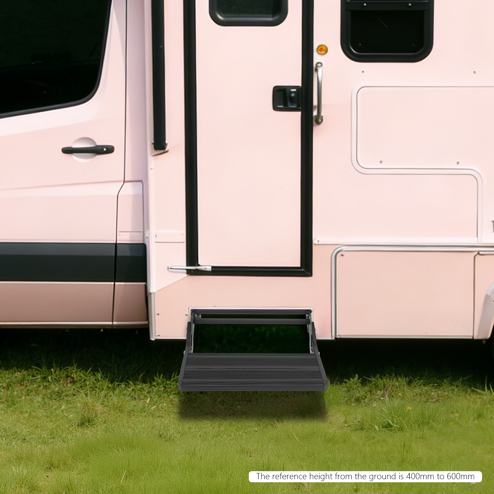 440.92lbs Capacity RV Step, Folding Manual Drop Down Step, Single-level ...