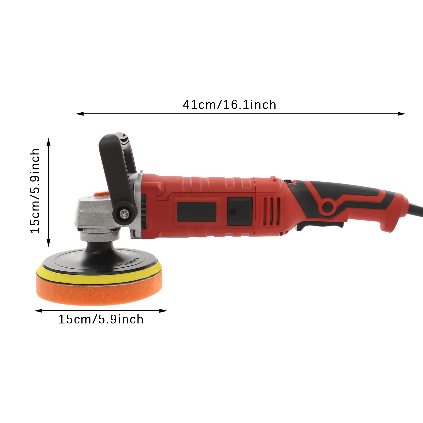 Car Polishing Machine, Car Polishing Machine Set with 7 Variable Speeds, Household Polishing Machine - Red