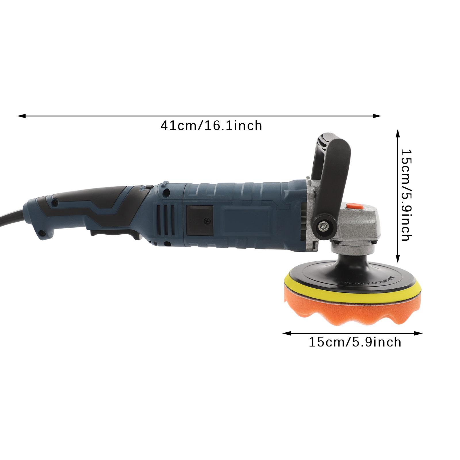 Household electric car polisher - car polisher electric small household floor scratch repair - blue