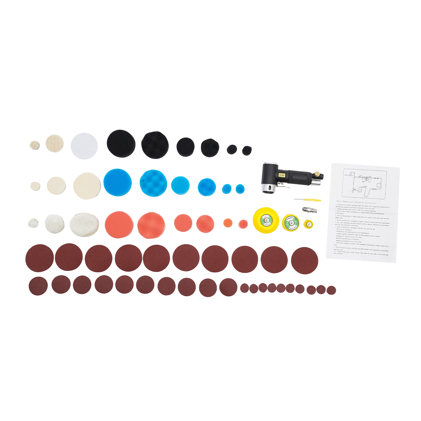 Pneumatische Poliermaschine, Poliermaschine, Exzenterpoliermaschine Schwarz -1, 1, 2 Zoll Pneumatische Poliermaschine, Poliermaschine, Exzenterpoliermaschine Schwarz -1, 1, 2 Zoll