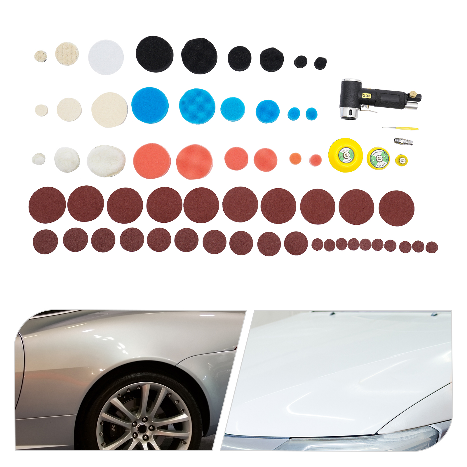 Pneumatische Poliermaschine, Poliermaschine, Exzenterpoliermaschine Schwarz -1, 1, 2 Zoll Pneumatische Poliermaschine, Poliermaschine, Exzenterpoliermaschine Schwarz -1, 1, 2 Zoll