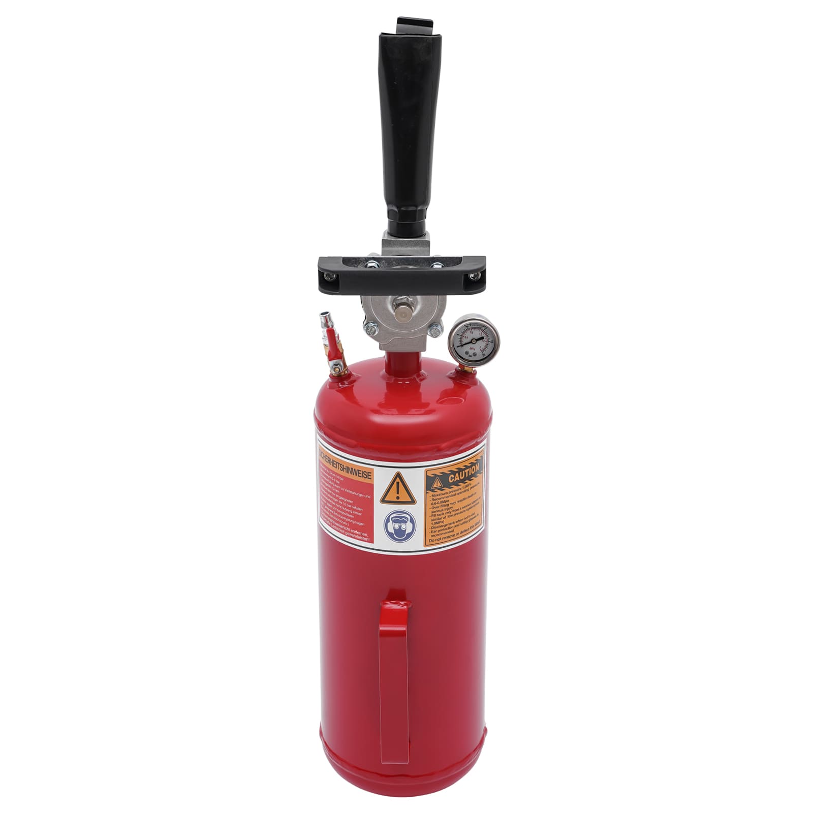 8-l-Reifenwulstfüller, Druckluft-Reifenfüller, Maximaldruck 1 MPa/145 PSI (rot)