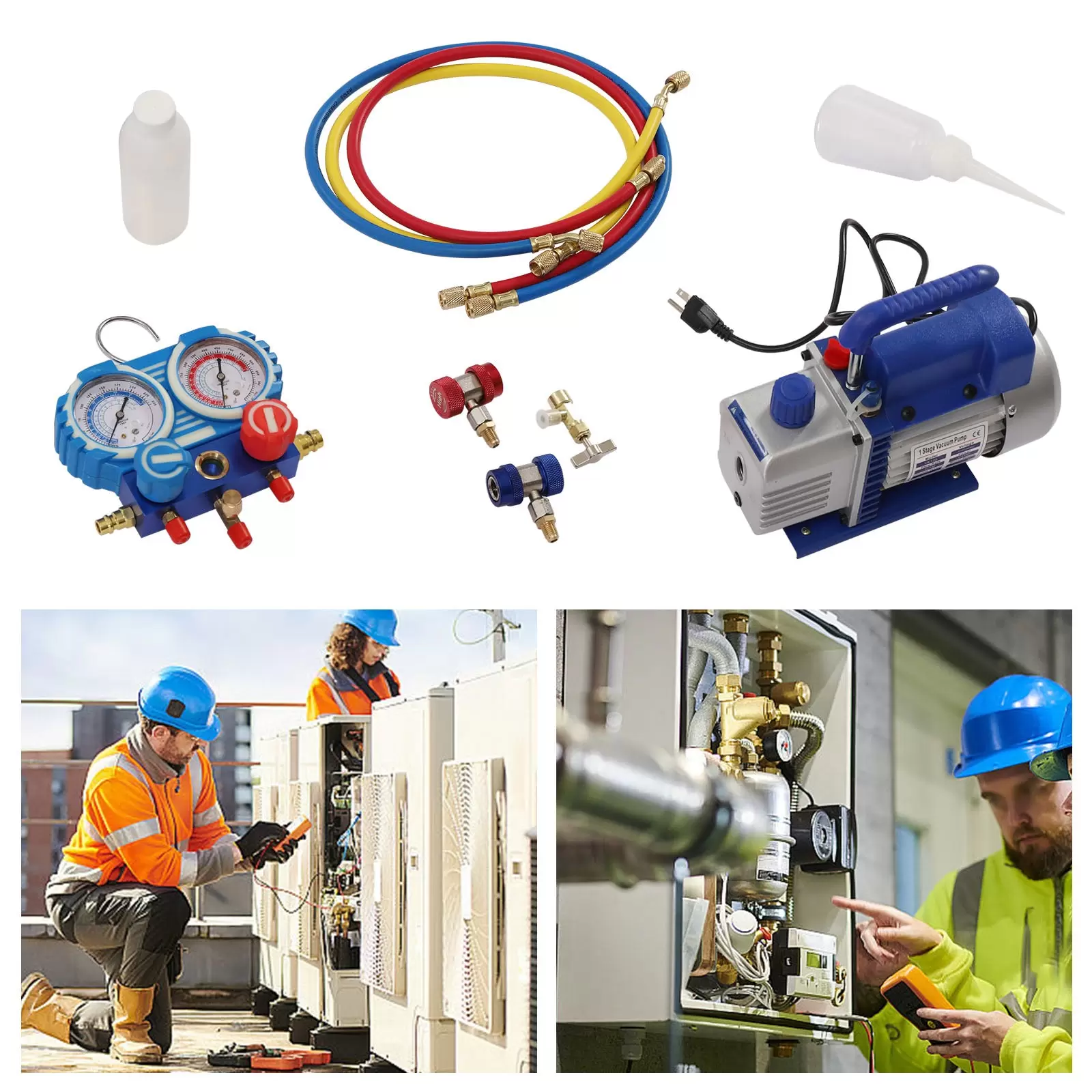 CNCEST Vakuumpumpe 180W 3CFM Unterdruckpumpe Kompressor Pumpe Klimaanlagen Vacuumpumpe für 1/4" Schlauch passen CNCEST Vakuumpumpe 180W 3CFM Unterdruckpumpe Kompressor Pumpe Klimaanlagen Vacuumpumpe für 1/4" Schlauch passen