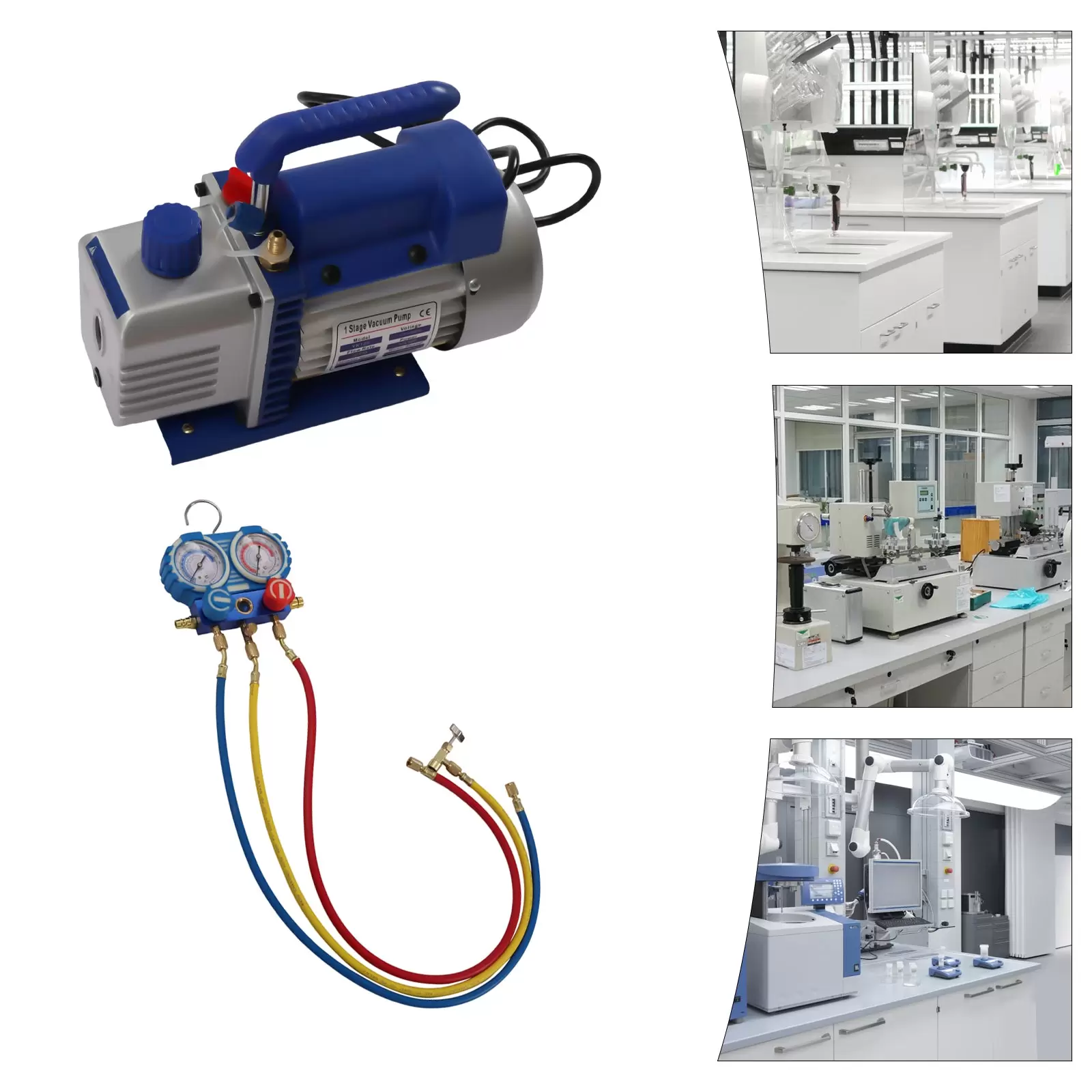 CNCEST Vakuumpumpe 180W 3CFM Unterdruckpumpe Kompressor Pumpe Klimaanlagen Vacuumpumpe für 1/4" Schlauch passen CNCEST Vakuumpumpe 180W 3CFM Unterdruckpumpe Kompressor Pumpe Klimaanlagen Vacuumpumpe für 1/4" Schlauch passen